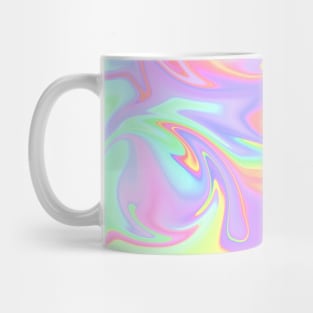 Marbled Pastel Rainbow Abstract Design Mug